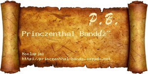 Princzenthal Bandó névjegykártya